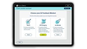 Tablet displaying multiple colorful documents with annotations, including text, diagrams, and highlighted sections, arranged in a split-screen view.