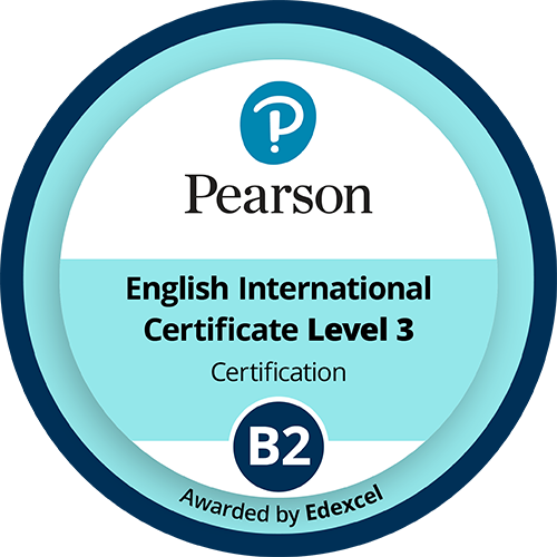 Circular Pearson badge for PEIC certification